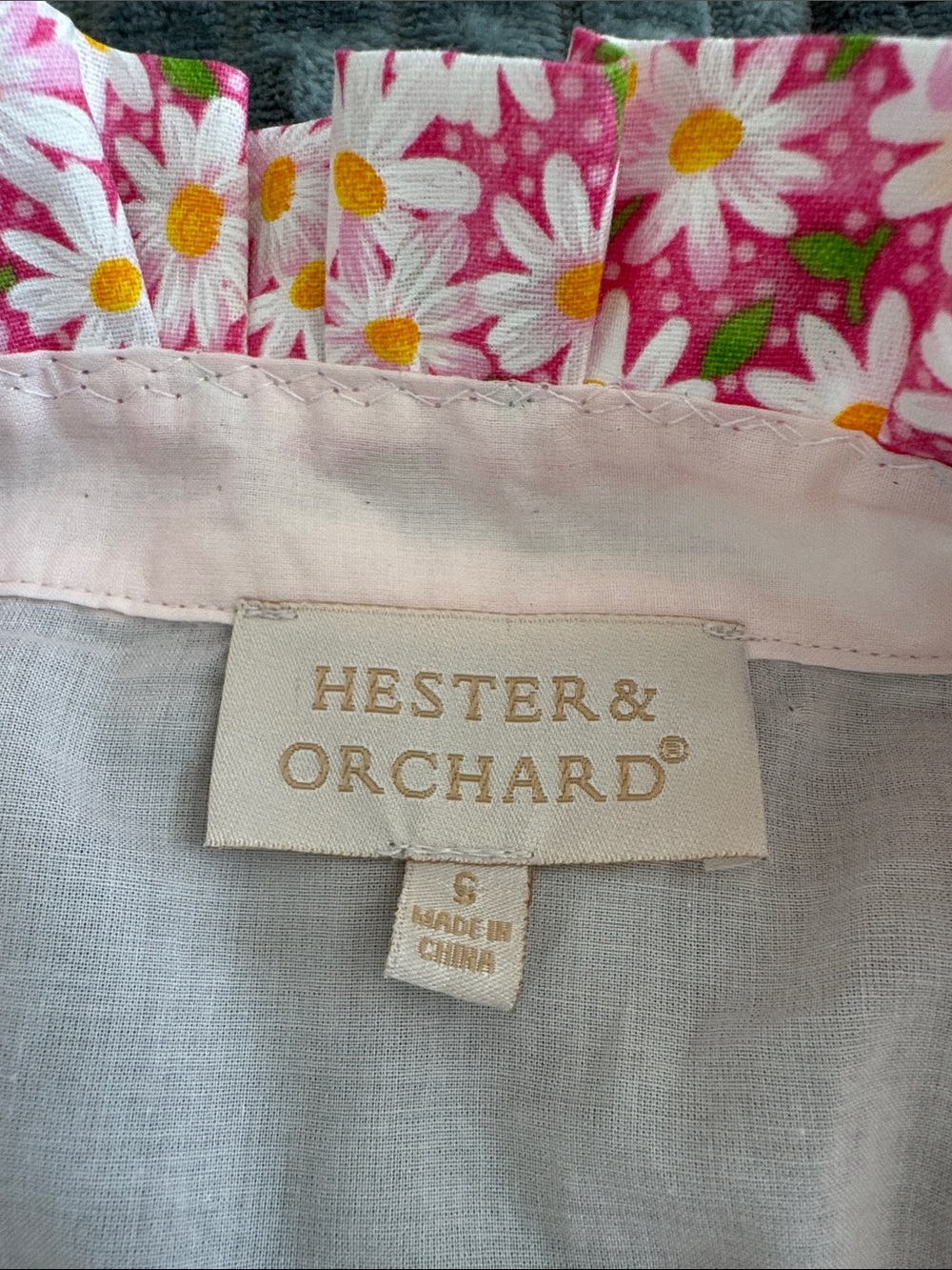 Reworked Women’s Light Pink Embroidered Long-Sleeve Shirt by Hester’s Orchard - Picture 8 of 8